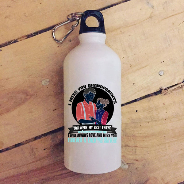 I Miss You Grandparents 20 oz Stainless Steel Bottle,I Will Always Love And Miss You Outdoor Sports Water Bottle