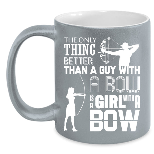 Guy With A Bow Coffee Mug, A Girl With A Bow Coffee Cup