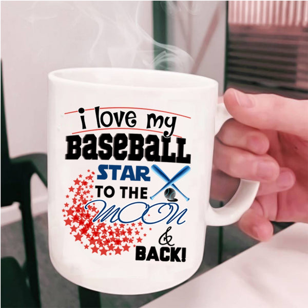 Cool Baseball Player Coffee Mug, I Love My Baseball Star Cup