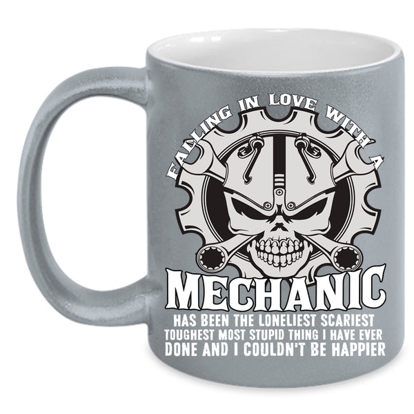 Falling Love With A Mechanic Coffee Mug, I Love Mechanic Coffee Cup