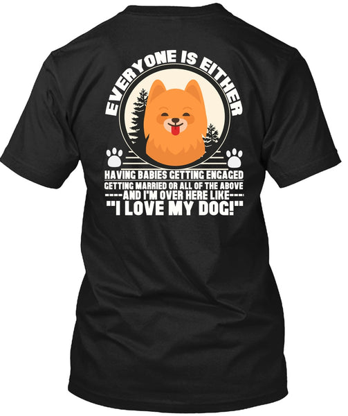 A black t-shirt with the shopify logo