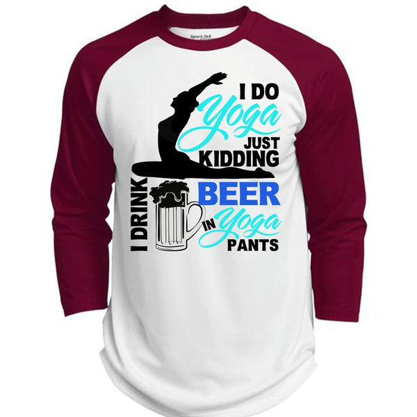 I Do Yoga Just Kidding T Shirt, I Love Yoga T Shirt, Awesome T-Shirts  (Polyester Game Baseball Jersey)