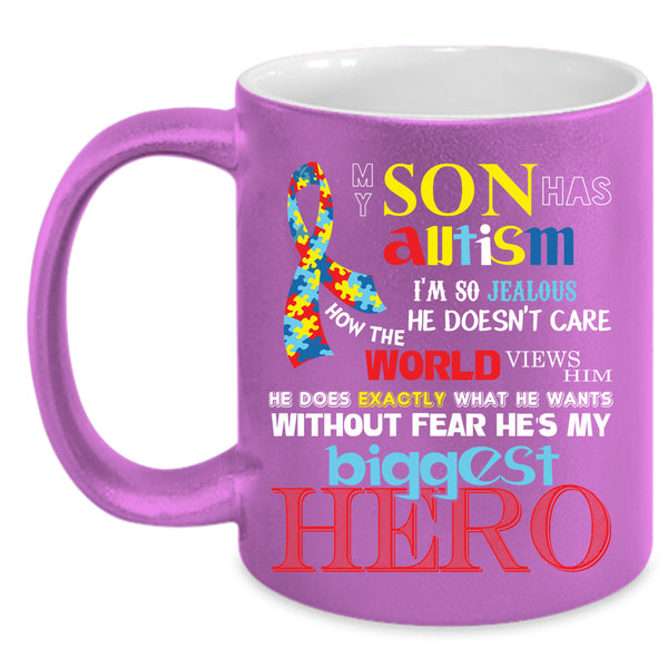 My Son Has Autism Coffee Mug, Cute Gift For Autism Mom Coffee Cup