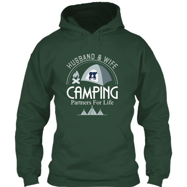 Husband & Wife T Shirt, Camping Partners For Life T Shirt