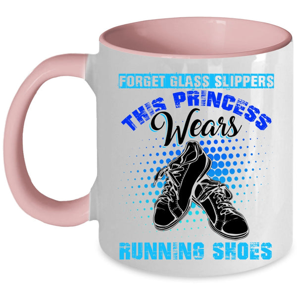 Cute Girls Coffee Mug, This Princess Wears Running Shoes Accent Mug