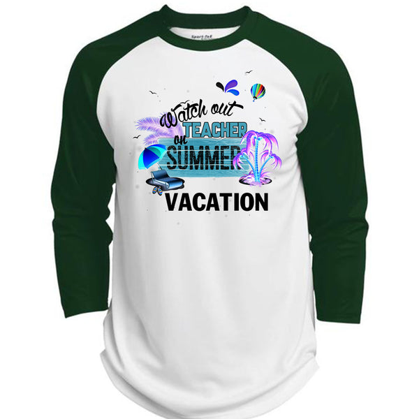 Watch Out Teacher On Summer Vacation T Shirt, I Love Teacher T Shirt, Awesome T-Shirts  (Polyester Game Baseball Jersey)