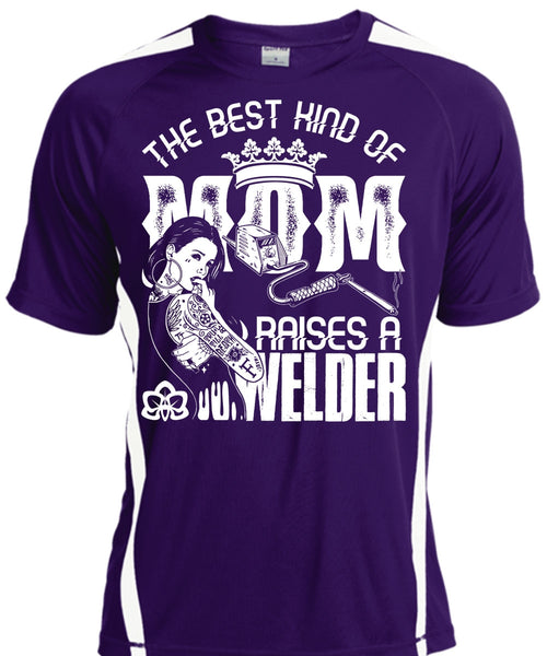 The Best Kind Of Mom T Shirt, Raises A Welder T Shirt, Cool Shirt