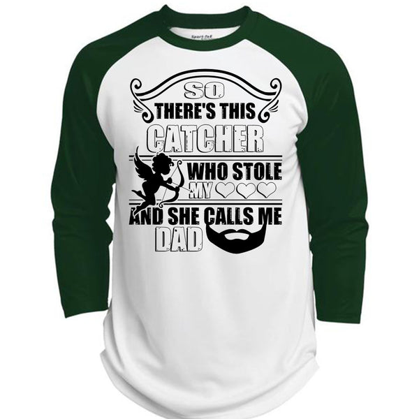 So There's This Catcher Who Stole My Heart T Shirt, Favorite T Shirt, Awesome T-Shirts  (Polyester Game Baseball Jersey)