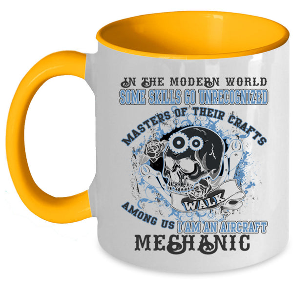 Cool Aircraft Mechanics Coffee Mug, I Am An Aircraft Mechanic Accent Mug