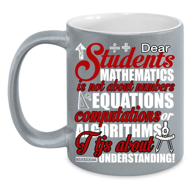 Students Mathematics Coffee Mug, I Love Mathematics Coffee Cup