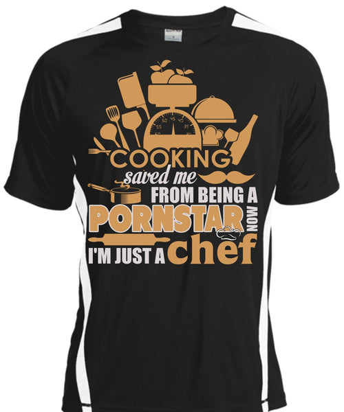 A black t-shirt with the shopify logo