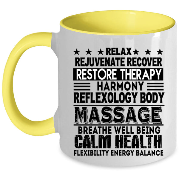 Calm Health Coffee Mug, Massage Therapist Accent Mug