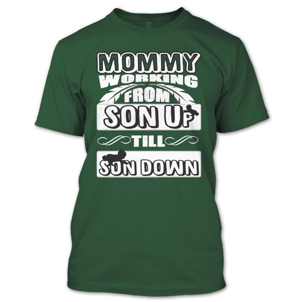 A black t-shirt with the shopify logo