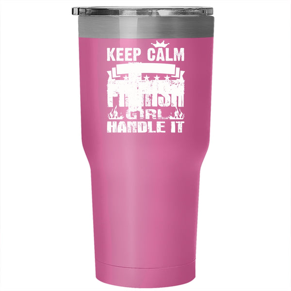 Keep Calm And Let The Finnish Girl Tumbler 30 oz Stainless Steel, Awesome Finnish Girl Travel Mug