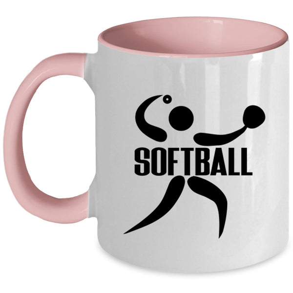 Funny Gift For Softball Player Coffee Mug, Softball Accent Mug