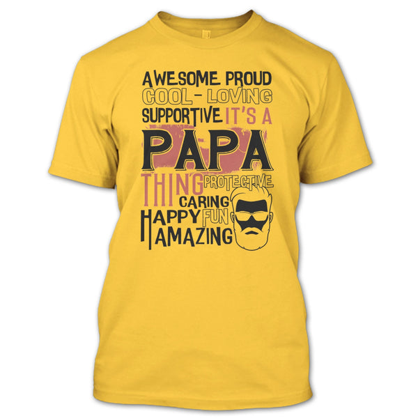Awesome Proud T Shirt, Coolest Papa Ever T Shirt