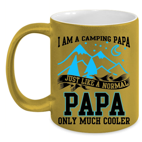 Awesome Camping Papa Coffee Mug, I Am A Camping Papa Accent Mug