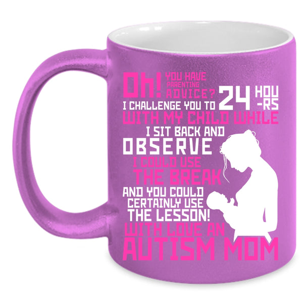 Love An Autism Mom Coffee Mug, Cute Mom Coffee Cup