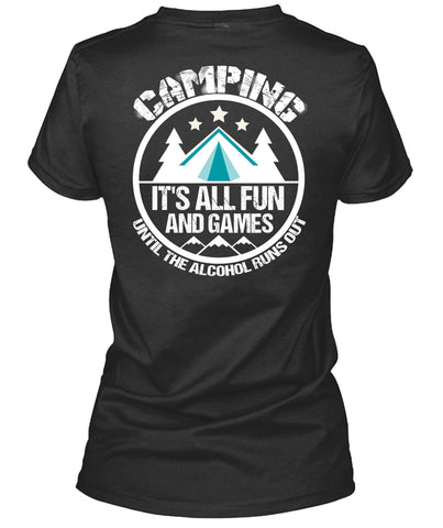 A black t-shirt with the shopify logo