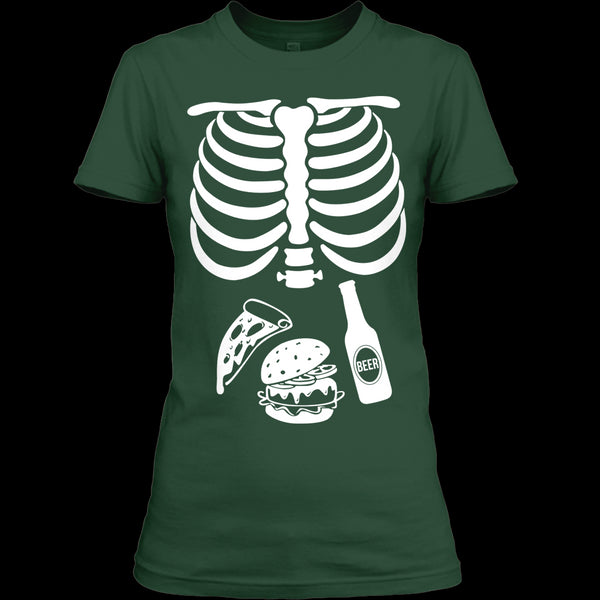 A black t-shirt with the shopify logo