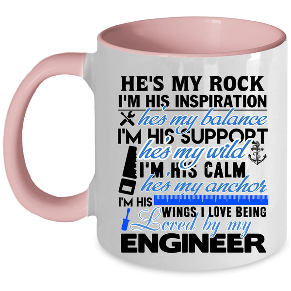 Cool Couple Coffee Mug, I Love Being Loved By My Engineer Accent Mug