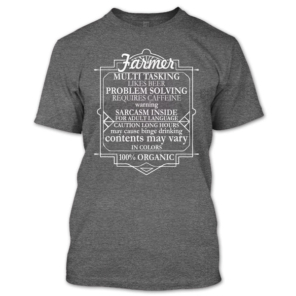 Farmer Multi Tasking T Shirt, 100% Organic T Shirt