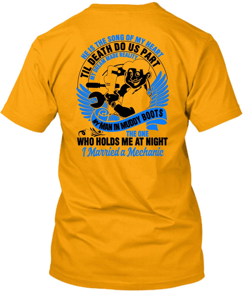 I Married A Mechanic T Shirt, I Love Mechanic T Shirt