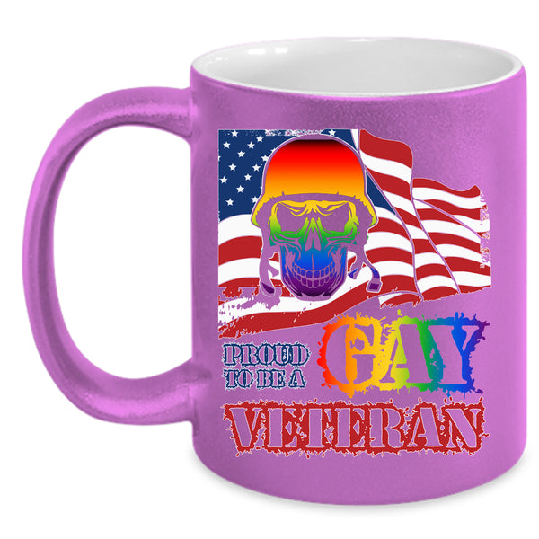 Proud To Be A Gay Veteran Coffee Mug, Awesome Veteran Coffee Cup