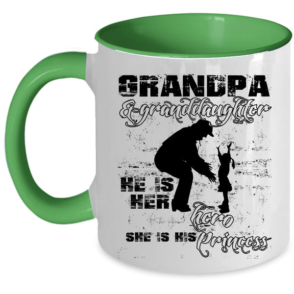 My Granddaughter Coffee Mug, Grandpa And Granddaughter Accent Mug