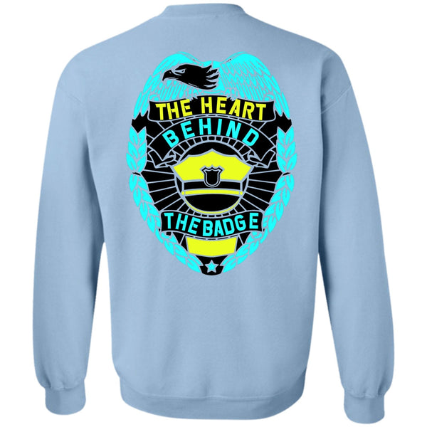 I Love Police T Shirt, The Heart Behind The Badge Sweatshirt