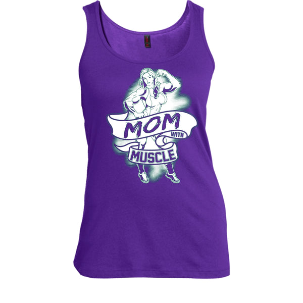 Mom With Muscle T Shirt, Gift For Mom Tank Top