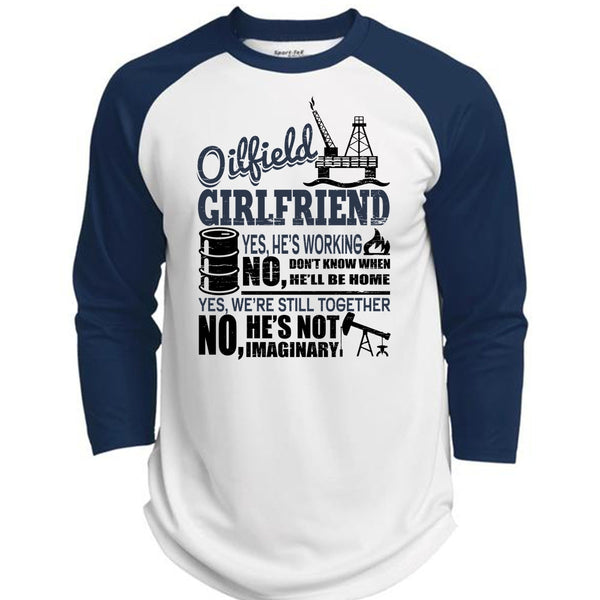 Oilfield Girlfriend T Shirt, Being A Girlfriend T Shirt, Awesome T-Shirts  (Polyester Game Baseball Jersey)