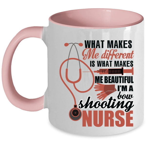 Cool Shooting Nurse Coffee Mug, I'm A Bow Shooting Nurse Accent Mug