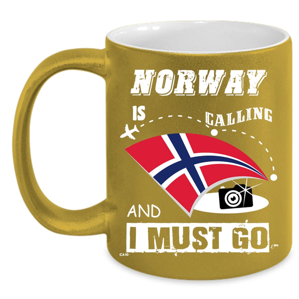 Norway Is Calling And I Must Go Coffee Mug, Awesome Traveler Coffee Cup