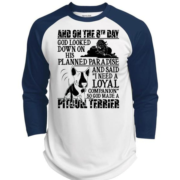 God Made A Pit Bull Terrier T Shirt, I Love Pit Bull T Shirt, Awesome T-Shirts  (Polyester Game Baseball Jersey)