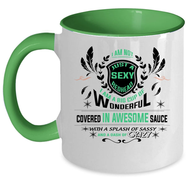 Crazy Hairstylist Coffee Mug, I Am Not Just A Redhead Accent Mug