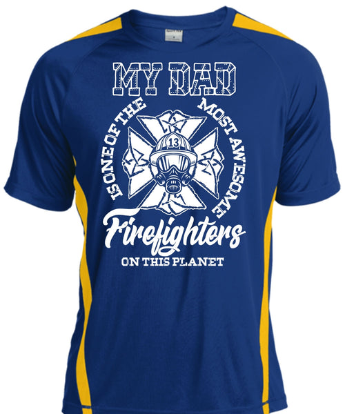 The Most Awesome Firefighter T Shirt, My Dad T Shirt, Cool Shirt