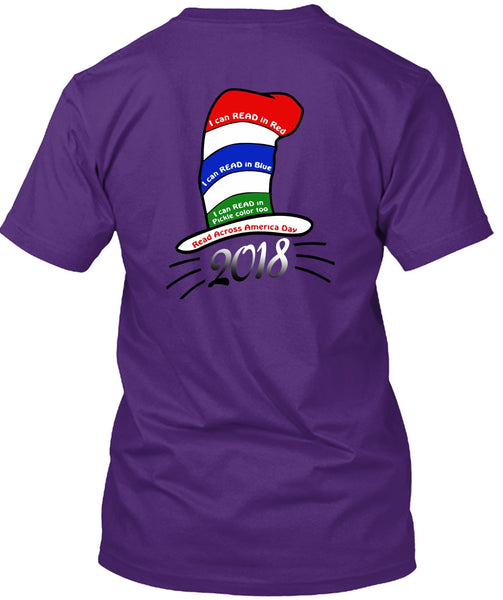 Dr. Seuss T Shirt, I Can Read In Red T Shirt, The Cat in the Hat T Shirt, I Can Read In Blue T Shirt