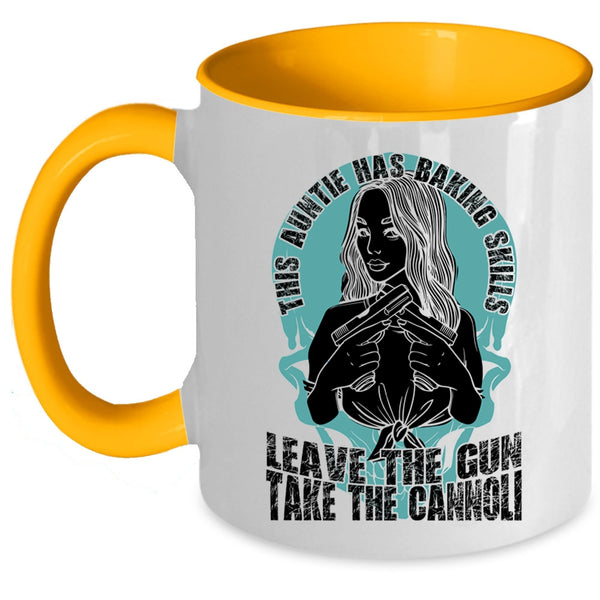 Funny Gift For Auntie Coffee Mug, This Auntie Has Baking Skills Accent Mug