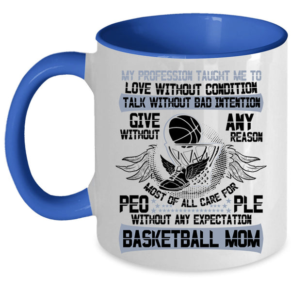 Best Gift For Mommy Coffee Mug, Basketball Mom Accent Mug