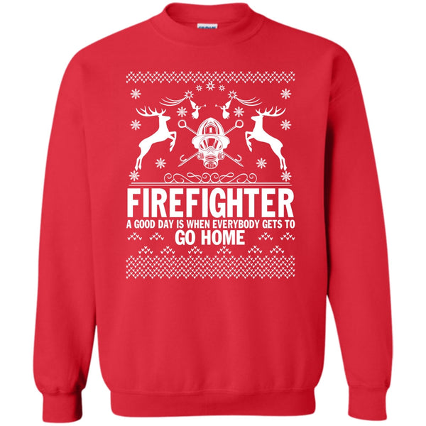 Coolest Firefighter Ever T Shirt, Merry Christmas Gift Sweatshirt