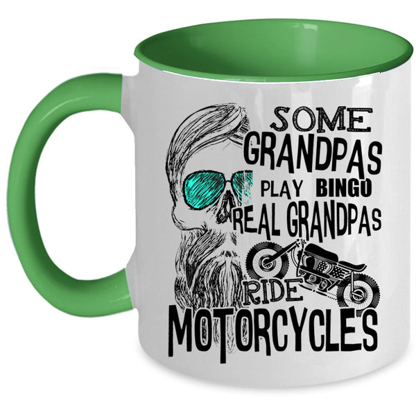 Awesome Grandpas Coffee Mug, Real Grandpas Ride Motorcycles Accent Mug