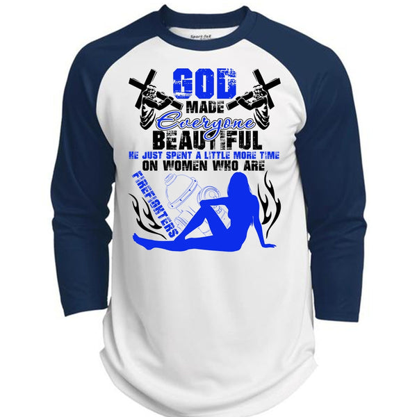 Women Who Are Firefighters T Shirt, I Love Firefighter T Shirt, Awesome T-Shirts  (Polyester Game Baseball Jersey)