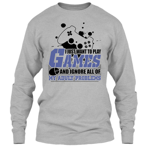 I Just Want To Play Games T Shirt, Coolest Gamer T Shirt