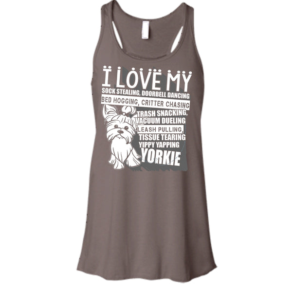 I Love My Sock Stealing T Shirt, Coolest Yorkie T Shirt, Cool T Shirt