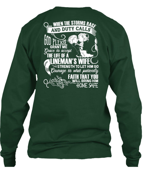 The Life Of A Lineman's Wife T Shirt, Being A Lineman T Shirt