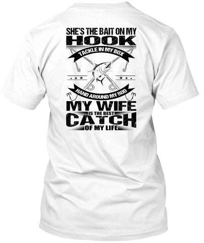 A black t-shirt with the shopify logo