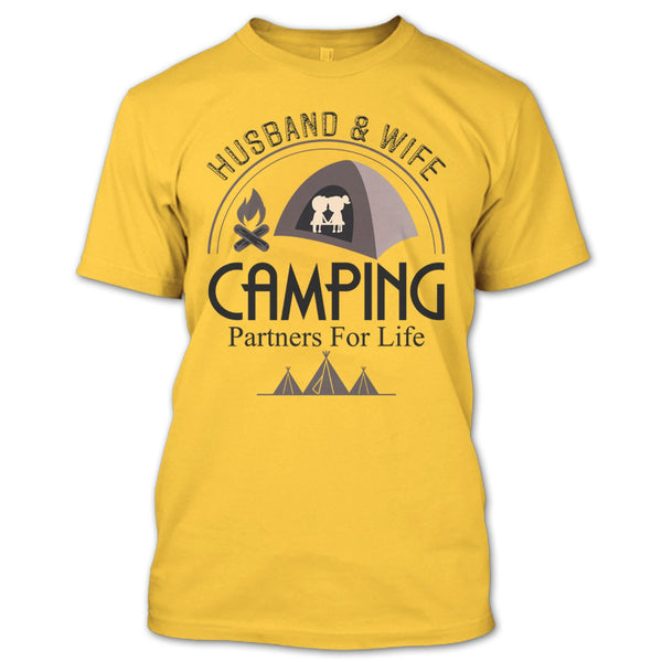 Husband & Wife T Shirt, Coolest Camping Couple T Shirt