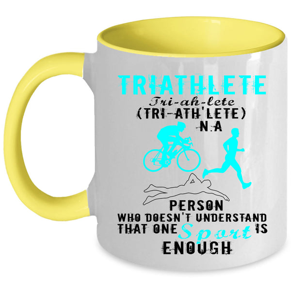 Cool Gift For Triathlete Coffee Mug, Triathlete Accent Mug