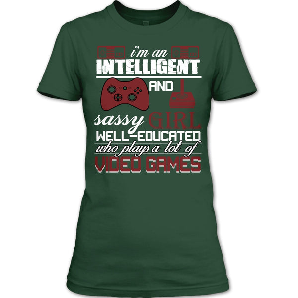I'm An Intelligent T Shirt, Sasy Girl Well-Educated T Shirt